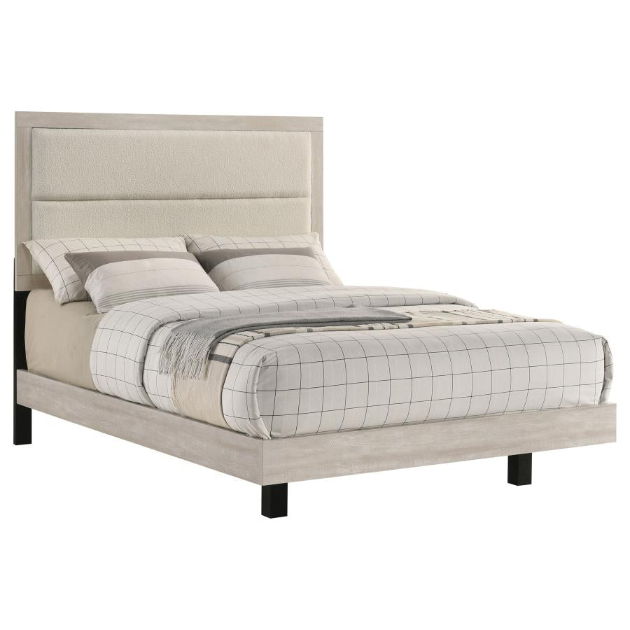 Trenton 54-inch Wood Queen Panel Bed Rustic Cream Twin 225061T, Full 225061F, Queen 225061Q AND Eastern King 225061KE. - Venini Furniture 