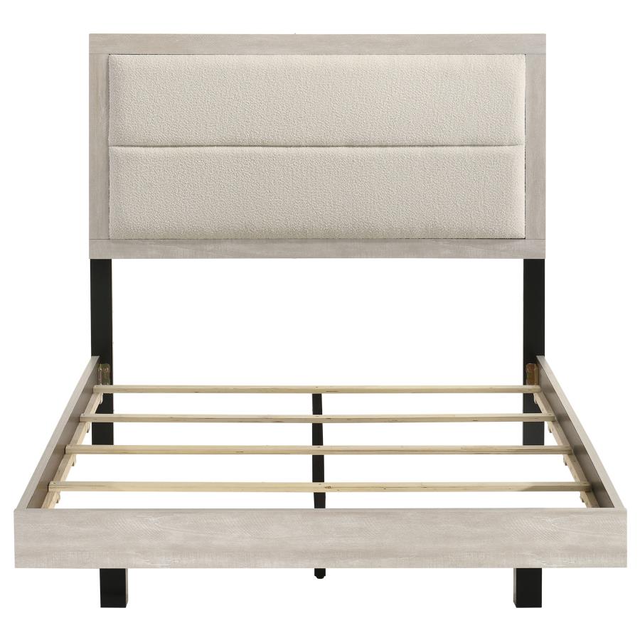 Trenton 54-inch Wood Queen Panel Bed Rustic Cream Twin 225061T, Full 225061F, Queen 225061Q AND Eastern King 225061KE. - Venini Furniture 