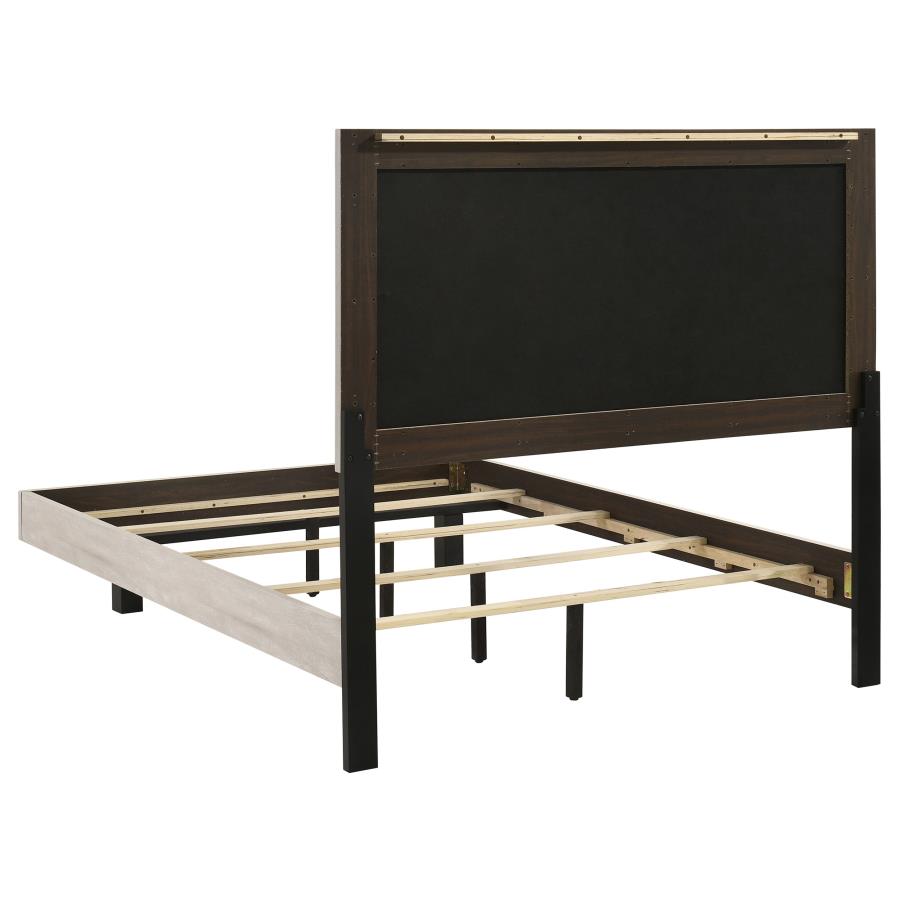 Trenton 54-inch Wood Queen Panel Bed Rustic Cream Twin 225061T, Full 225061F, Queen 225061Q AND Eastern King 225061KE. - Venini Furniture 