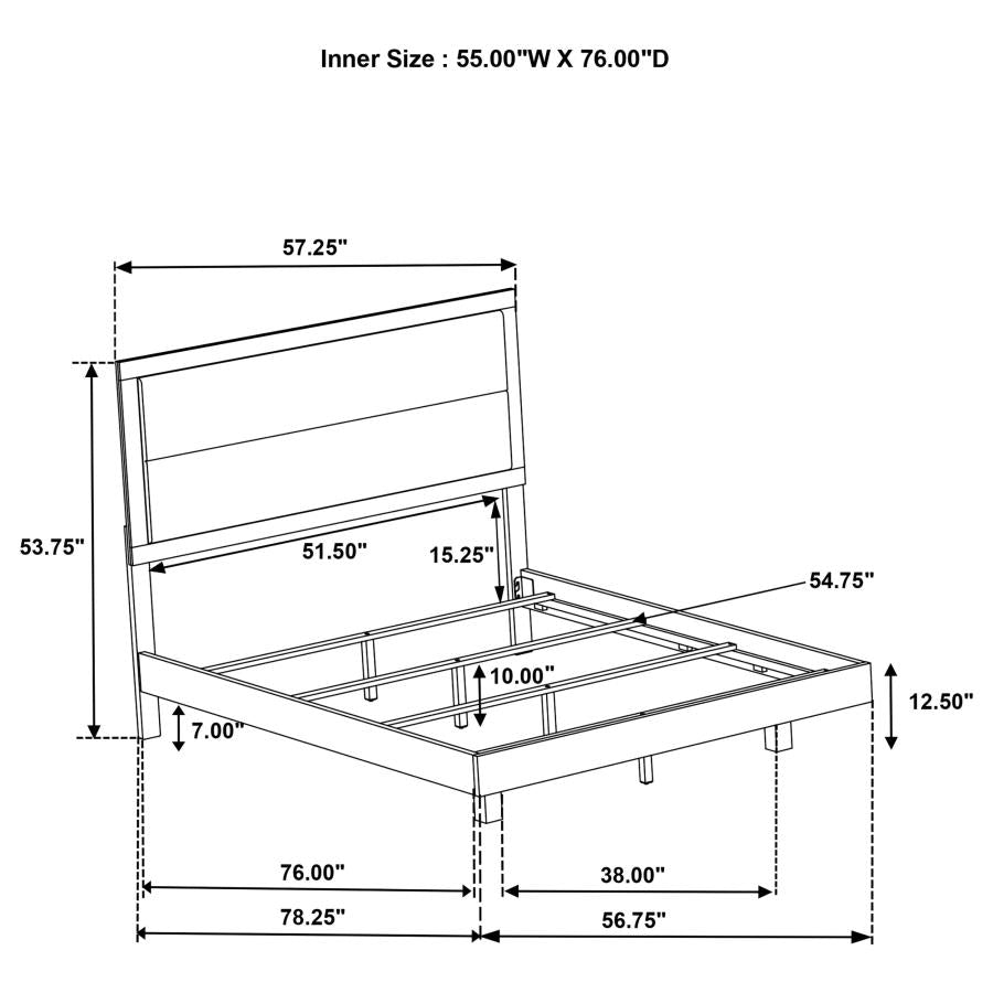 Trenton 54-inch Wood Queen Panel Bed Rustic Cream Twin 225061T, Full 225061F, Queen 225061Q AND Eastern King 225061KE. - Venini Furniture 