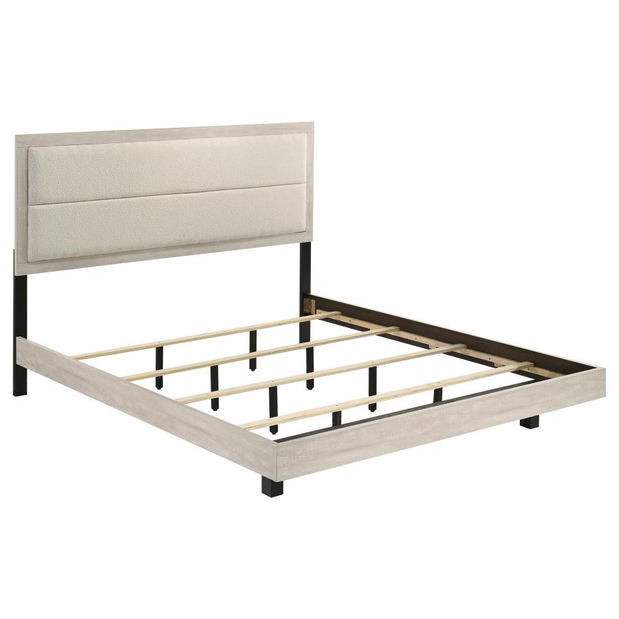Trenton 54-inch Wood Queen Panel Bed Rustic Cream Twin 225061T, Full 225061F, Queen 225061Q AND Eastern King 225061KE. - Venini Furniture 