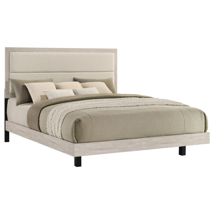 Trenton 54-inch Wood Queen Panel Bed Rustic Cream Twin 225061T, Full 225061F, Queen 225061Q AND Eastern King 225061KE. - Venini Furniture 