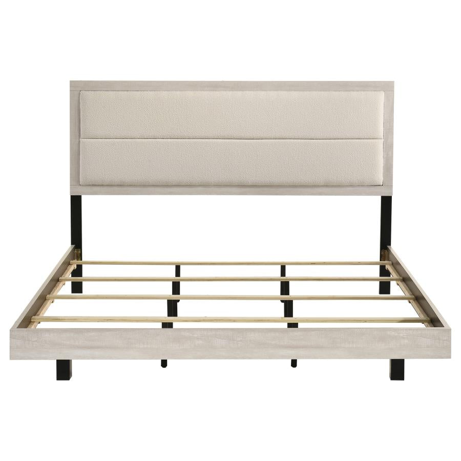 Trenton 54-inch Wood Queen Panel Bed Rustic Cream Twin 225061T, Full 225061F, Queen 225061Q AND Eastern King 225061KE. - Venini Furniture 