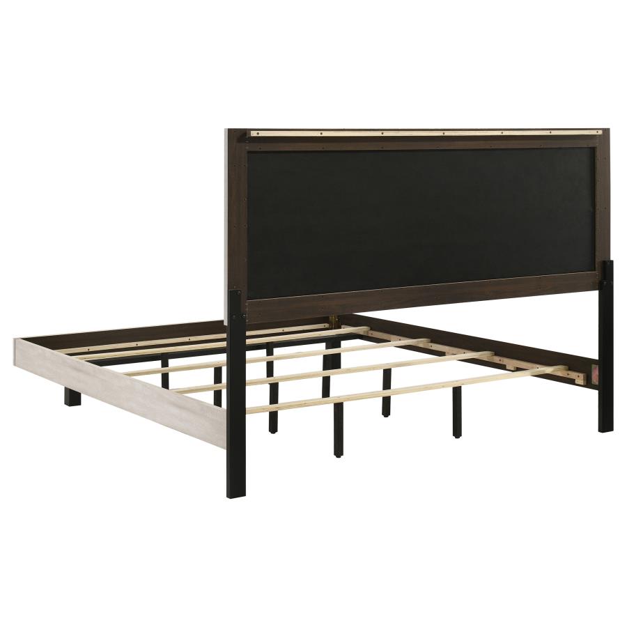 Trenton 54-inch Wood Queen Panel Bed Rustic Cream Twin 225061T, Full 225061F, Queen 225061Q AND Eastern King 225061KE. - Venini Furniture 