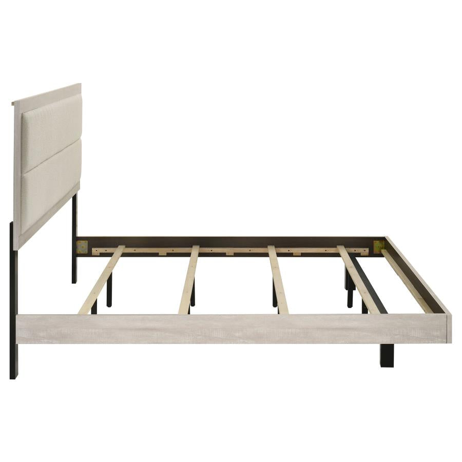 Trenton 54-inch Wood Queen Panel Bed Rustic Cream Twin 225061T, Full 225061F, Queen 225061Q AND Eastern King 225061KE. - Venini Furniture 