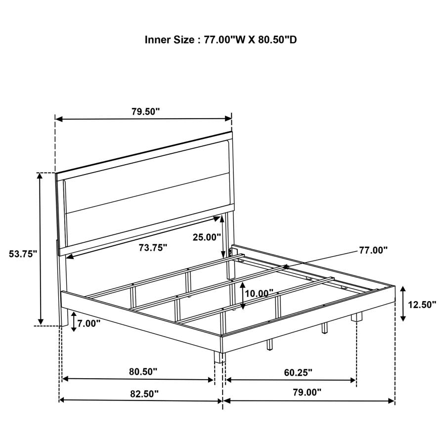 Trenton 54-inch Wood Queen Panel Bed Rustic Cream Twin 225061T, Full 225061F, Queen 225061Q AND Eastern King 225061KE. - Venini Furniture 