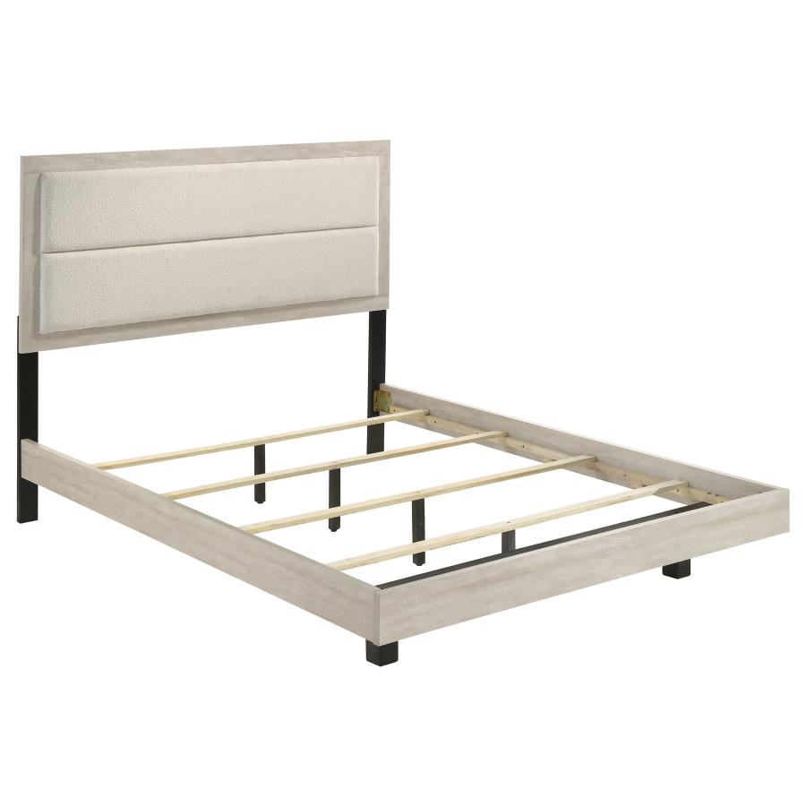 Trenton 54-inch Wood Queen Panel Bed Rustic Cream Twin 225061T, Full 225061F, Queen 225061Q AND Eastern King 225061KE. - Venini Furniture 