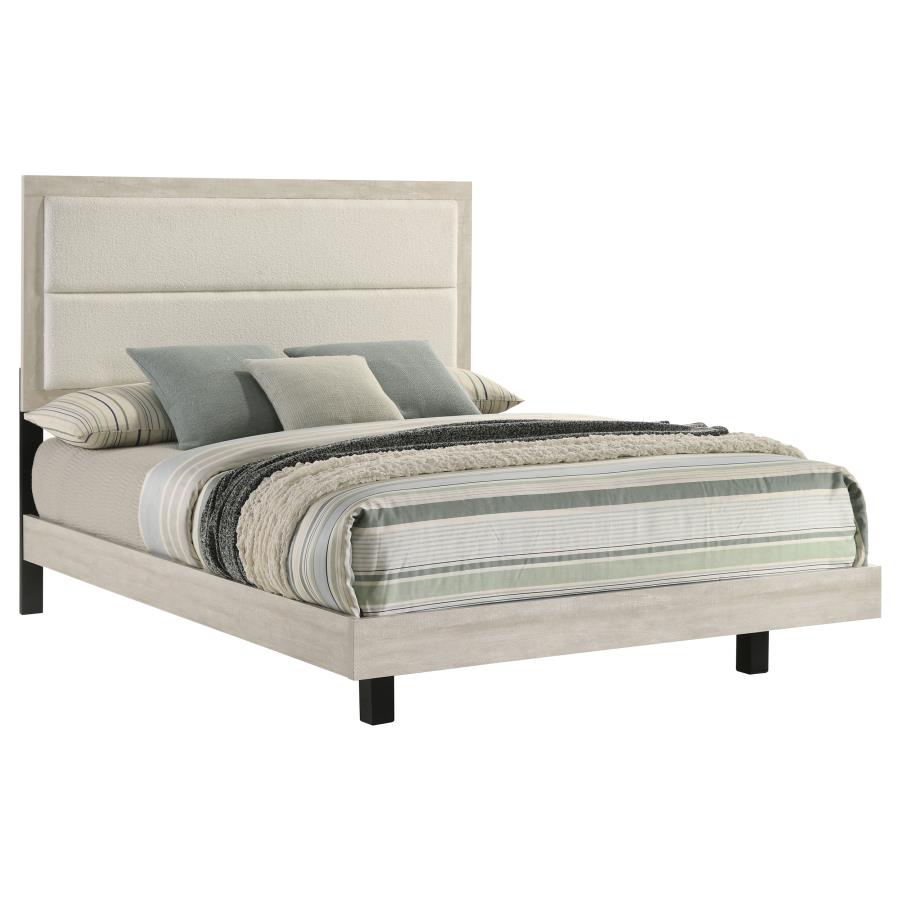 Trenton 54-inch Wood Queen Panel Bed Rustic Cream Twin 225061T, Full 225061F, Queen 225061Q AND Eastern King 225061KE. - Venini Furniture 
