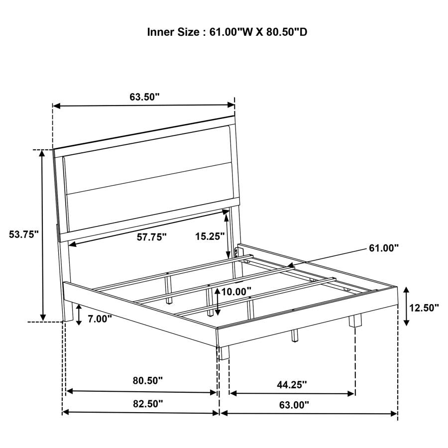 Trenton 54-inch Wood Queen Panel Bed Rustic Cream Twin 225061T, Full 225061F, Queen 225061Q AND Eastern King 225061KE. - Venini Furniture 