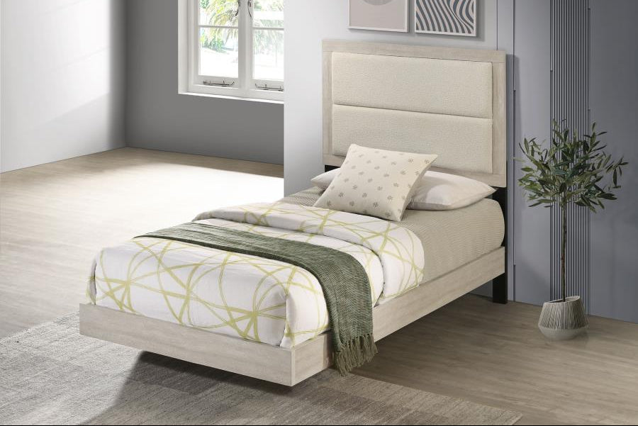 Trenton 54-inch Wood Queen Panel Bed Rustic Cream Twin 225061T, Full 225061F, Queen 225061Q AND Eastern King 225061KE. - Venini Furniture 