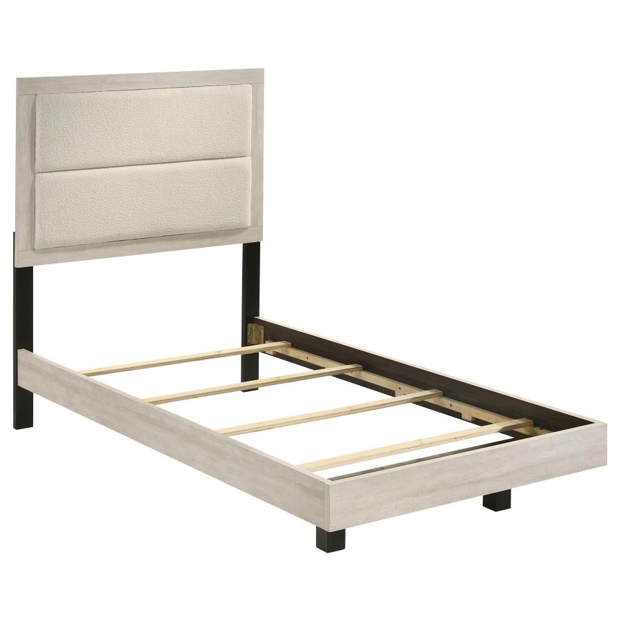 Trenton 54-inch Wood Queen Panel Bed Rustic Cream Twin 225061T, Full 225061F, Queen 225061Q AND Eastern King 225061KE. - Venini Furniture 