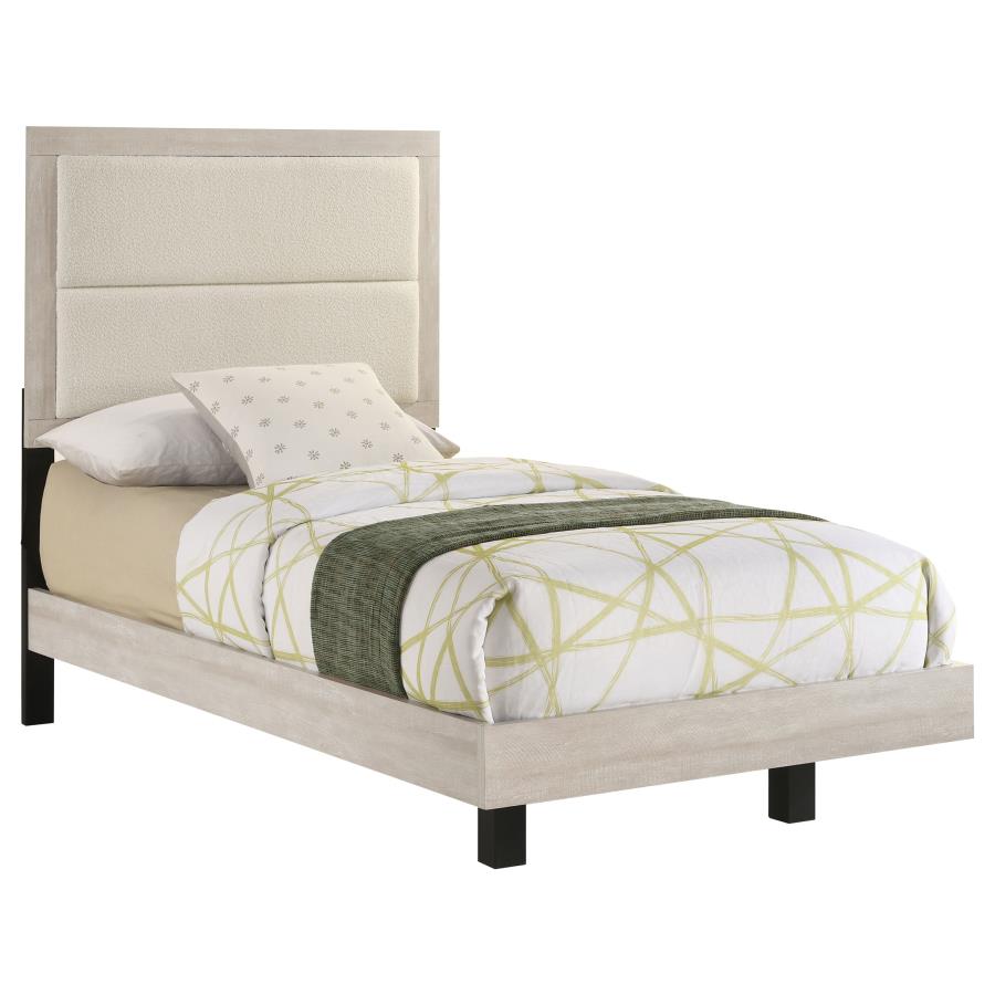 Trenton 54-inch Wood Queen Panel Bed Rustic Cream Twin 225061T, Full 225061F, Queen 225061Q AND Eastern King 225061KE. - Venini Furniture 