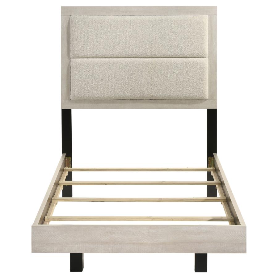 Trenton 54-inch Wood Queen Panel Bed Rustic Cream Twin 225061T, Full 225061F, Queen 225061Q AND Eastern King 225061KE. - Venini Furniture 