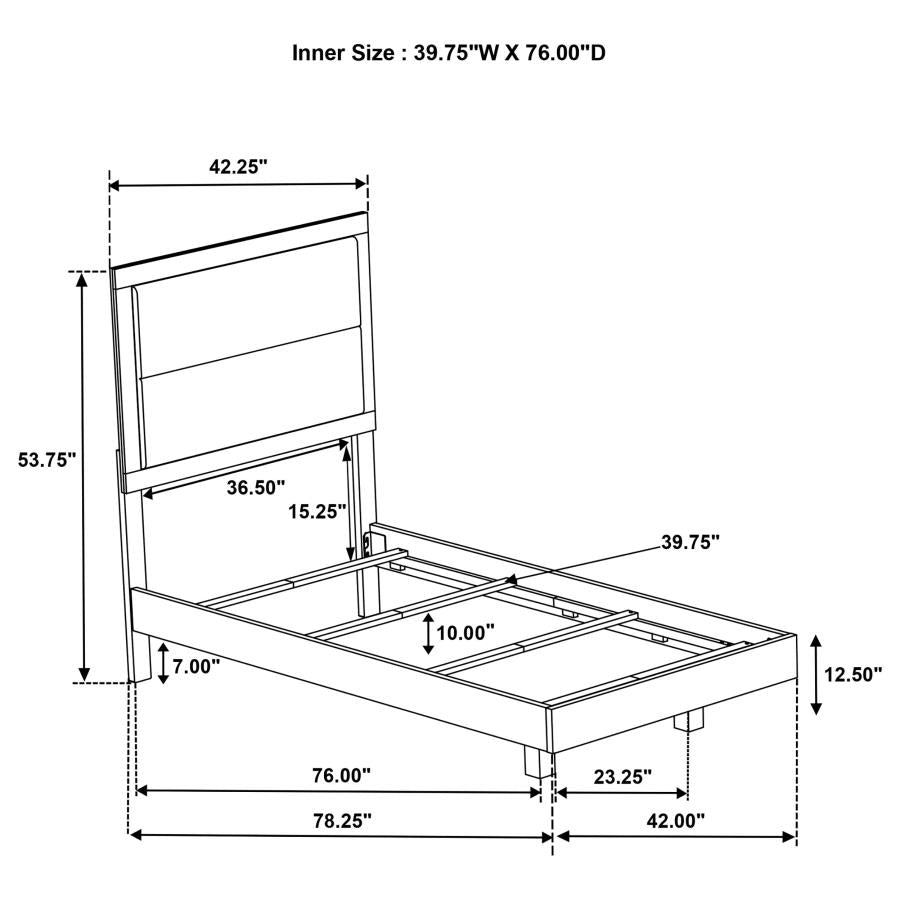 Trenton 54-inch Wood Queen Panel Bed Rustic Cream Twin 225061T, Full 225061F, Queen 225061Q AND Eastern King 225061KE. - Venini Furniture 
