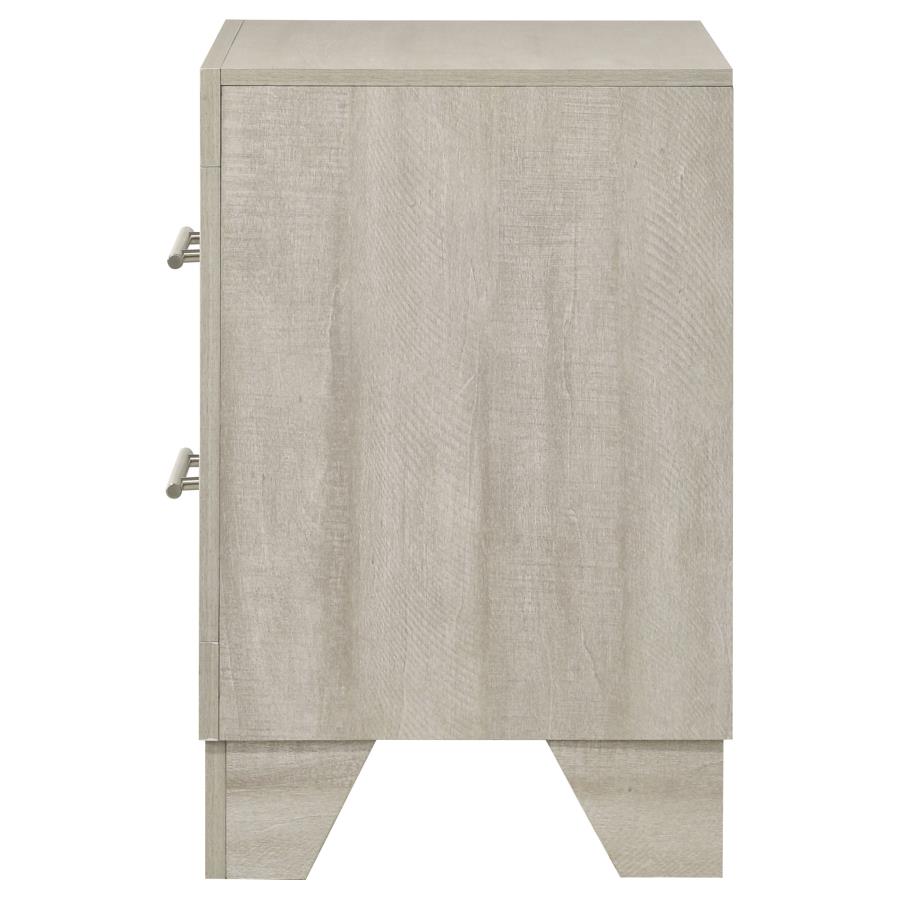 Trenton 2-drawer Nightstand Bedside Table Rustic Cream 225062 - Venini Furniture 
