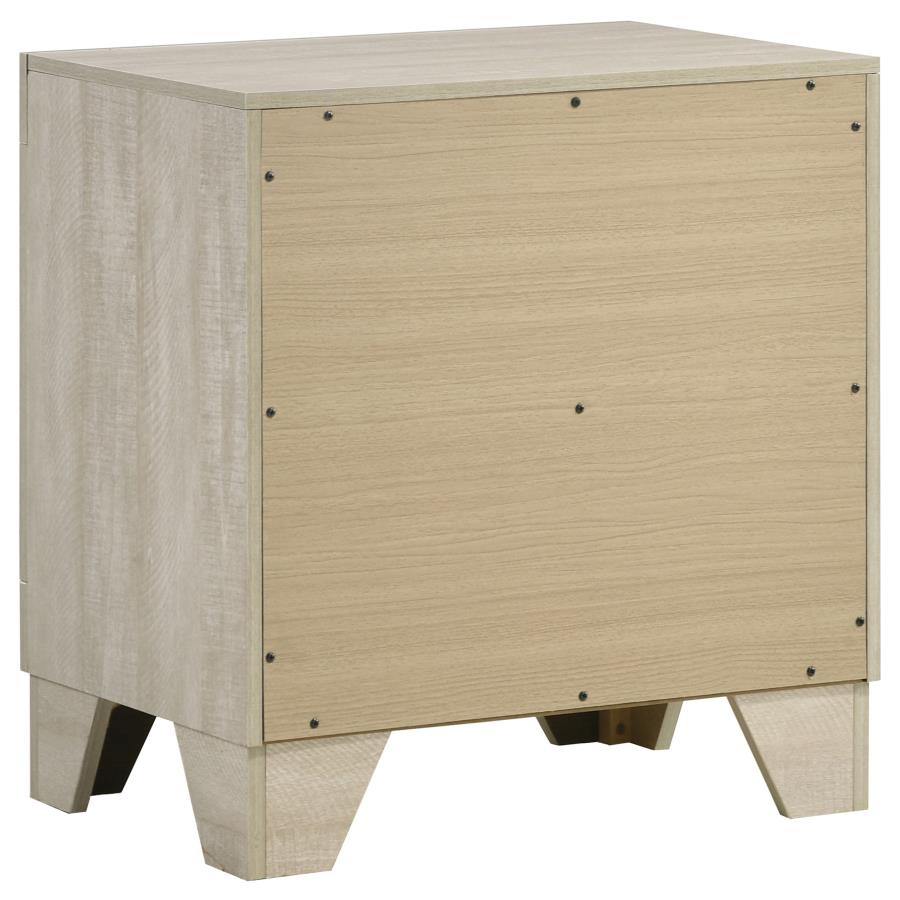 Trenton 2-drawer Nightstand Bedside Table Rustic Cream 225062 - Venini Furniture 