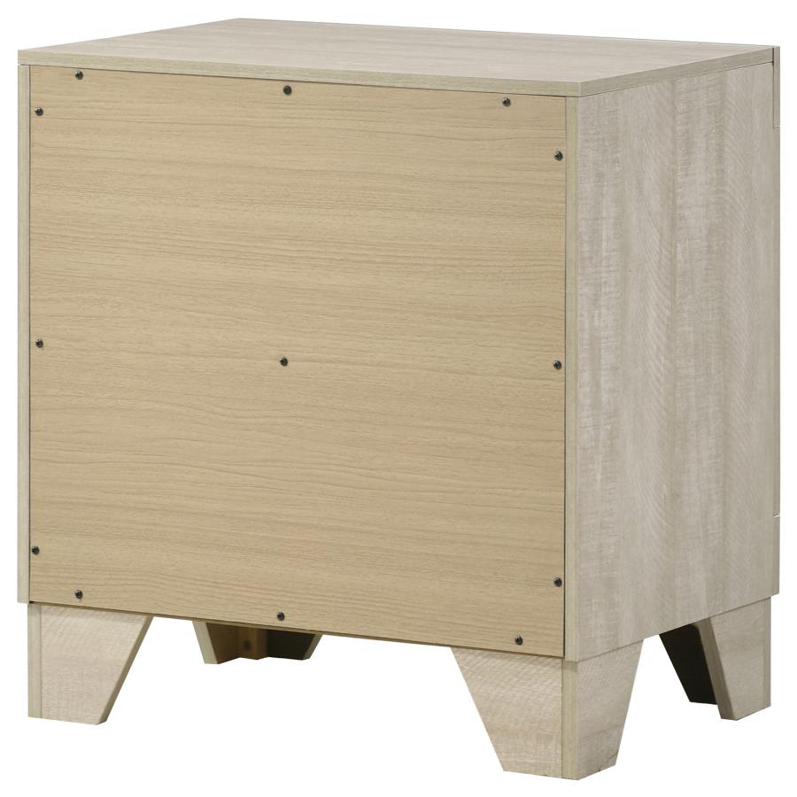 Trenton 2-drawer Nightstand Bedside Table Rustic Cream 225062 - Venini Furniture 