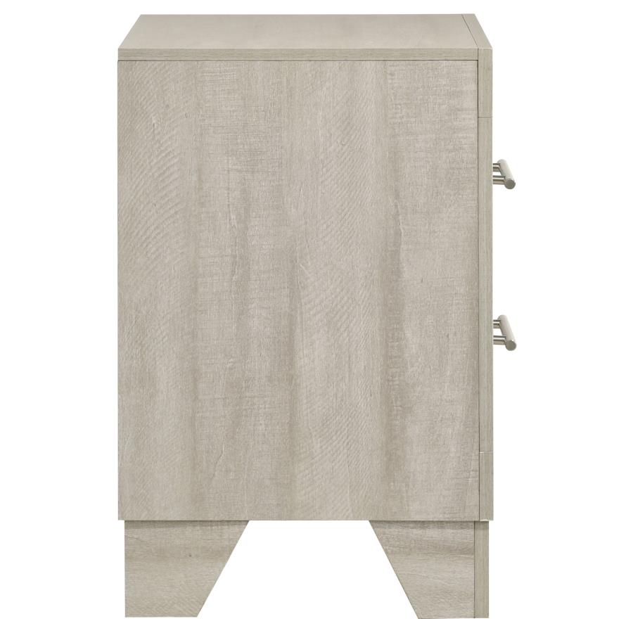 Trenton 2-drawer Nightstand Bedside Table Rustic Cream 225062 - Venini Furniture 