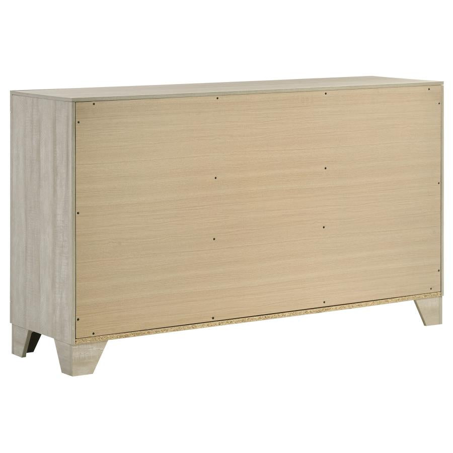 Trenton 6-drawer Bedroom Dresser Rustic Cream 225063 - Venini Furniture 