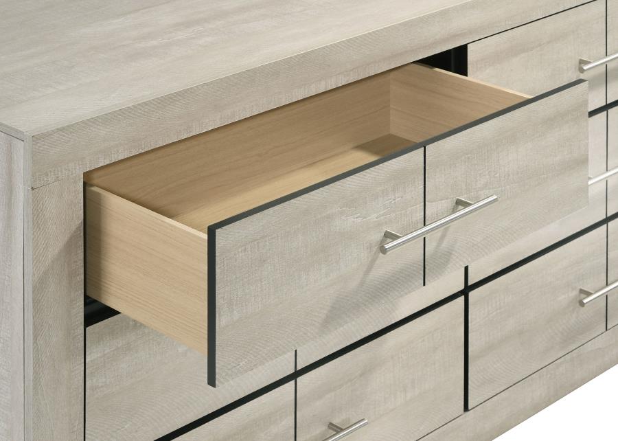 Trenton 6-drawer Bedroom Dresser Rustic Cream 225063 - Venini Furniture 