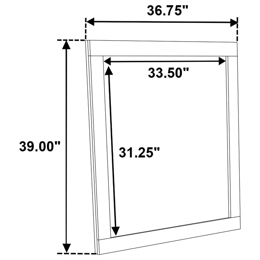Trenton Dresser Mirror Rustic Cream 225064 - Venini Furniture 