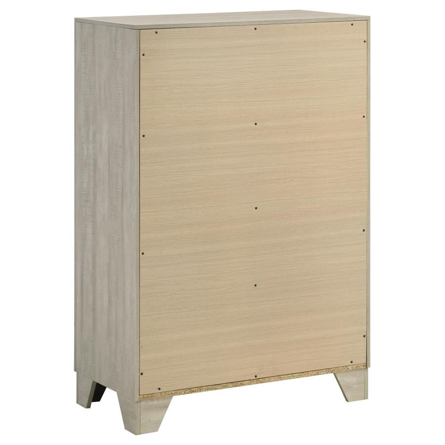 Trenton 4-drawer Bedroom Chest of Drawers Rustic Cream 225065 - Venini Furniture 
