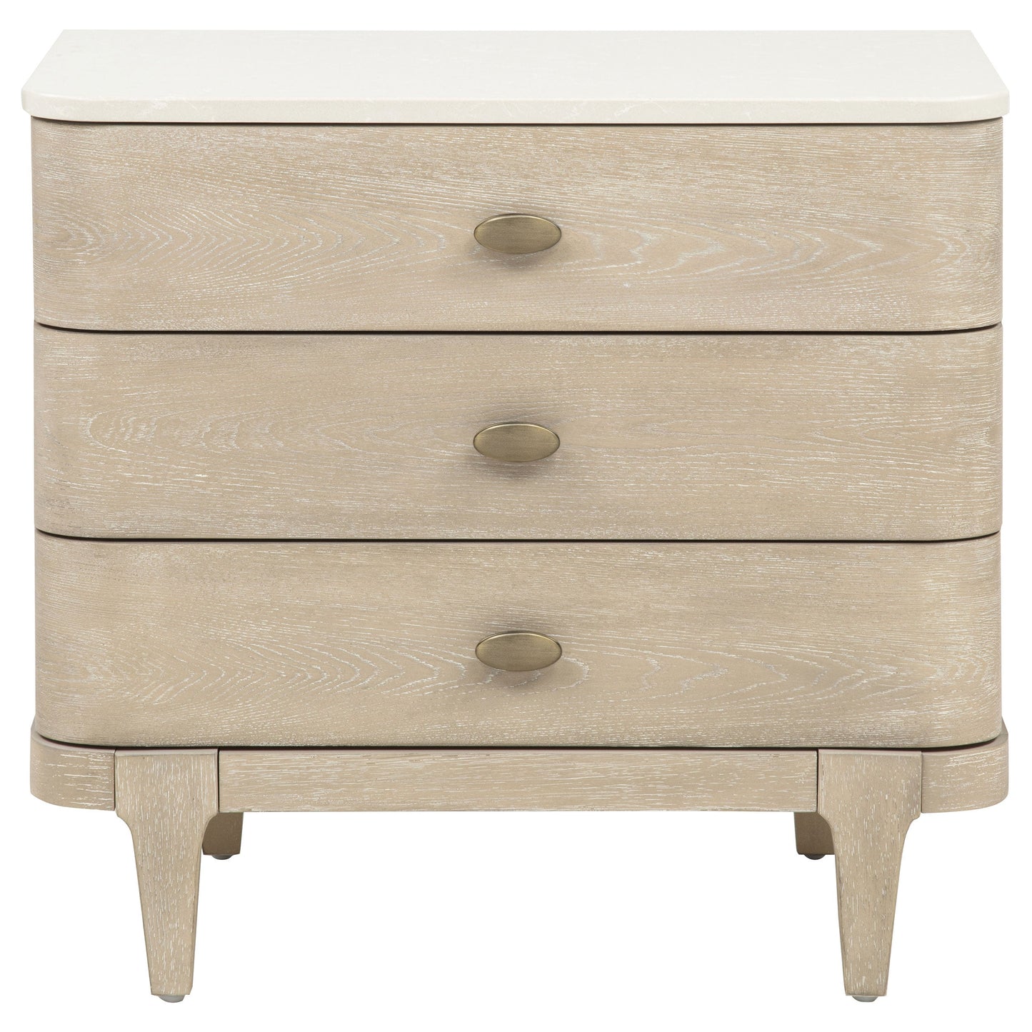 Lucaire 3-drawer Nightstand Bedside Table Sandstone 225182