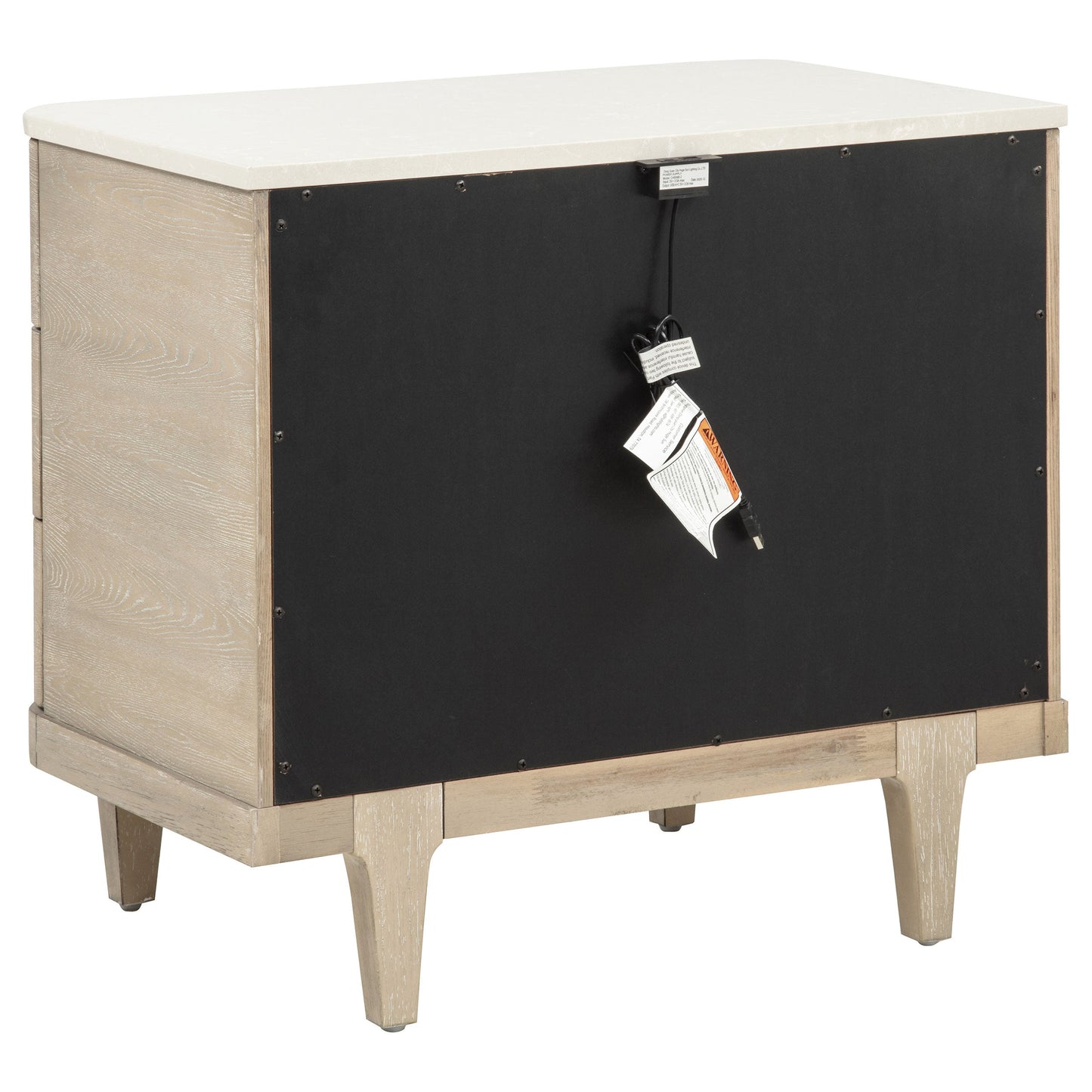 Lucaire 3-drawer Nightstand Bedside Table Sandstone 225182