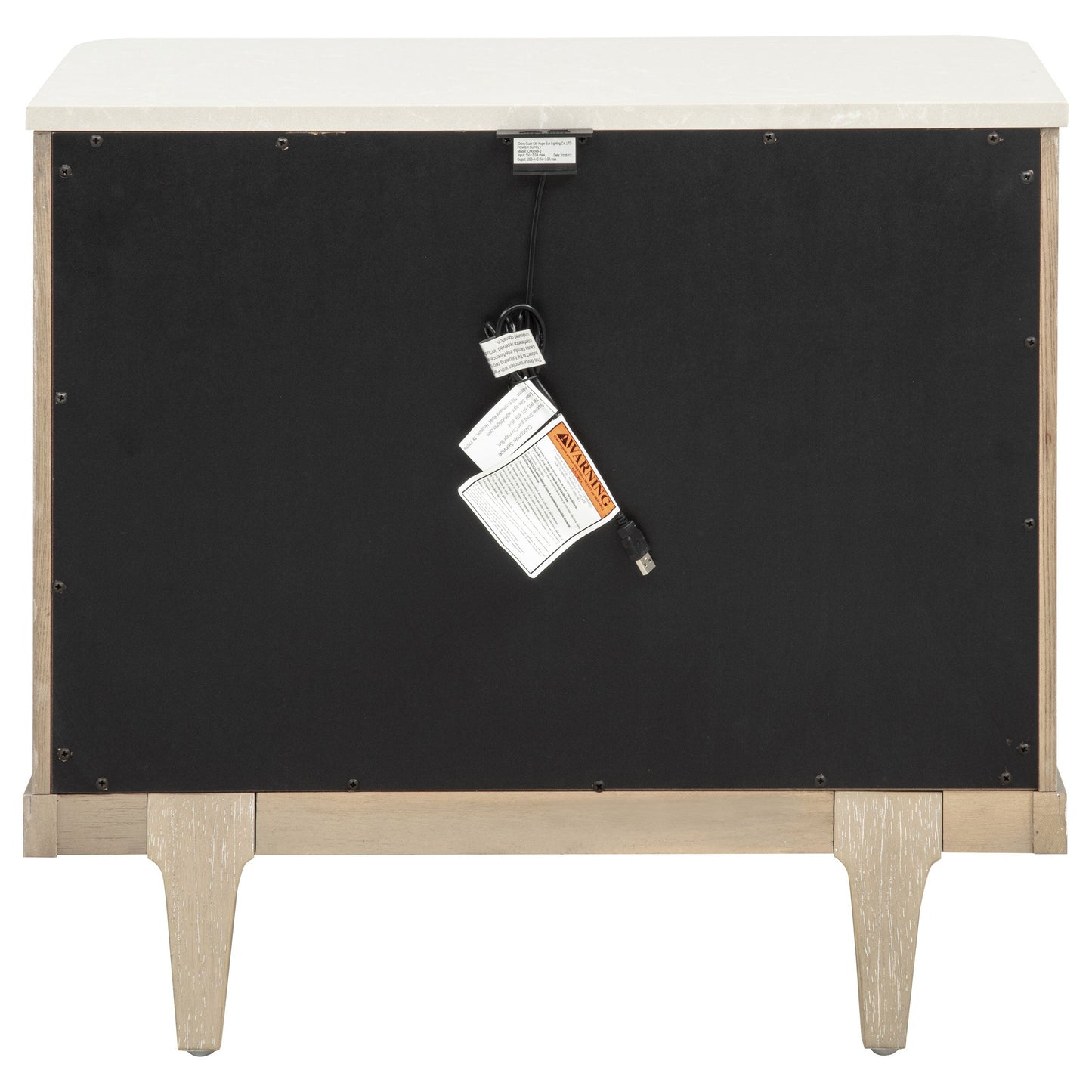 Lucaire 3-drawer Nightstand Bedside Table Sandstone 225182