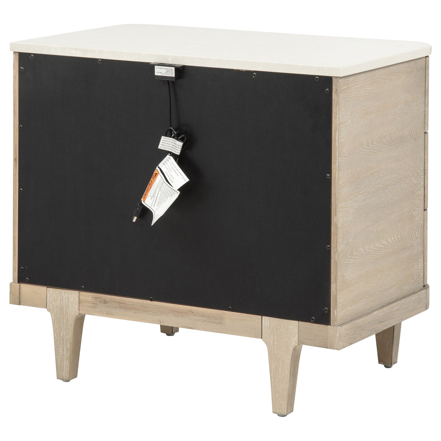 Lucaire 3-drawer Nightstand Bedside Table Sandstone 225182