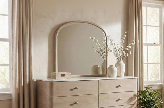 Lucaire Arched Dresser Mirror Sandstone 225184