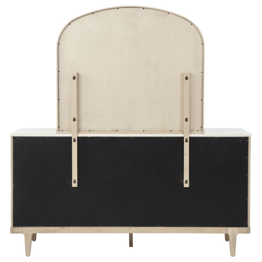 Lucaire 6-drawer Dresser Cabinet with Mirror Sandstone 225183M
