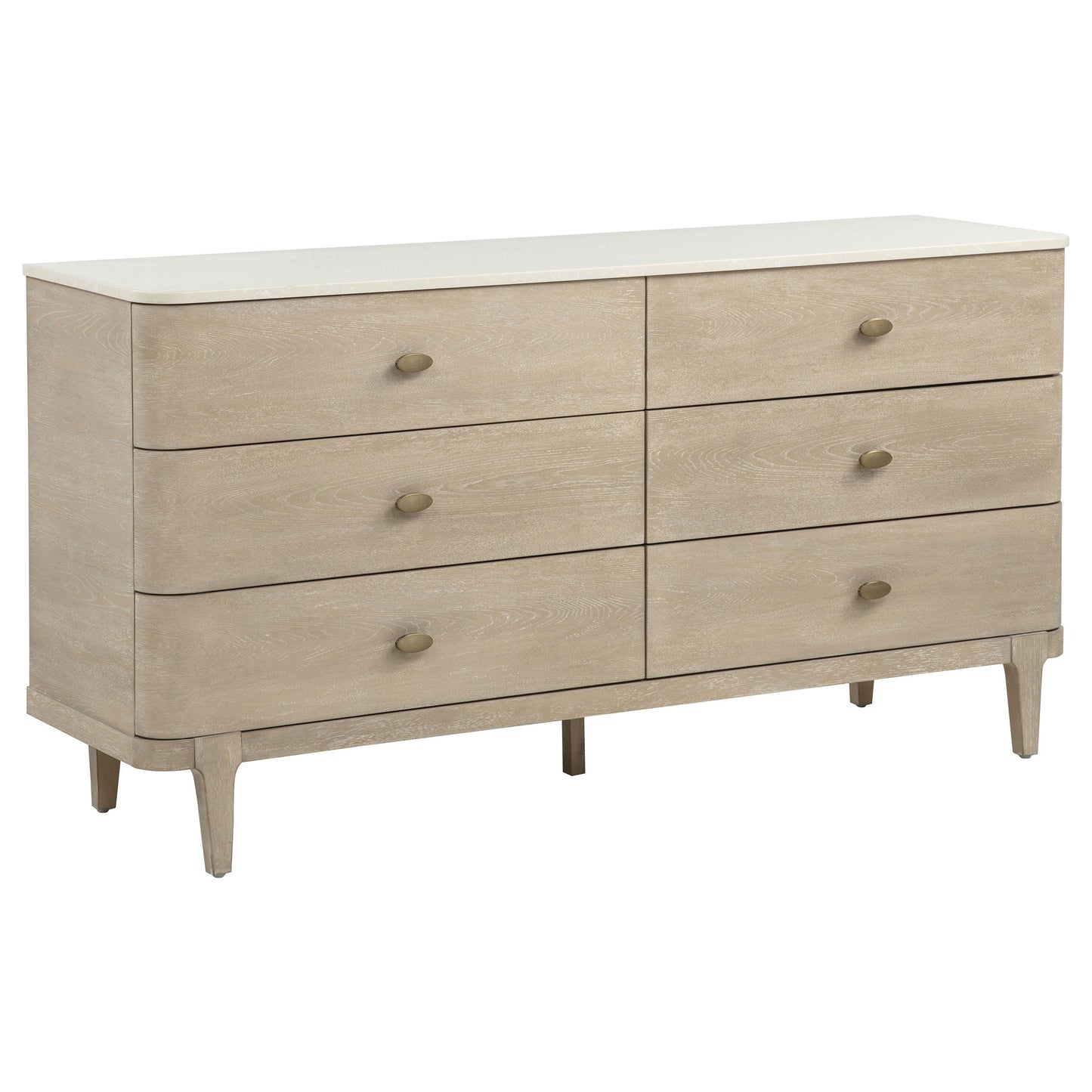 Lucaire 6-drawer Dresser Cabinet with Mirror Sandstone 225183M
