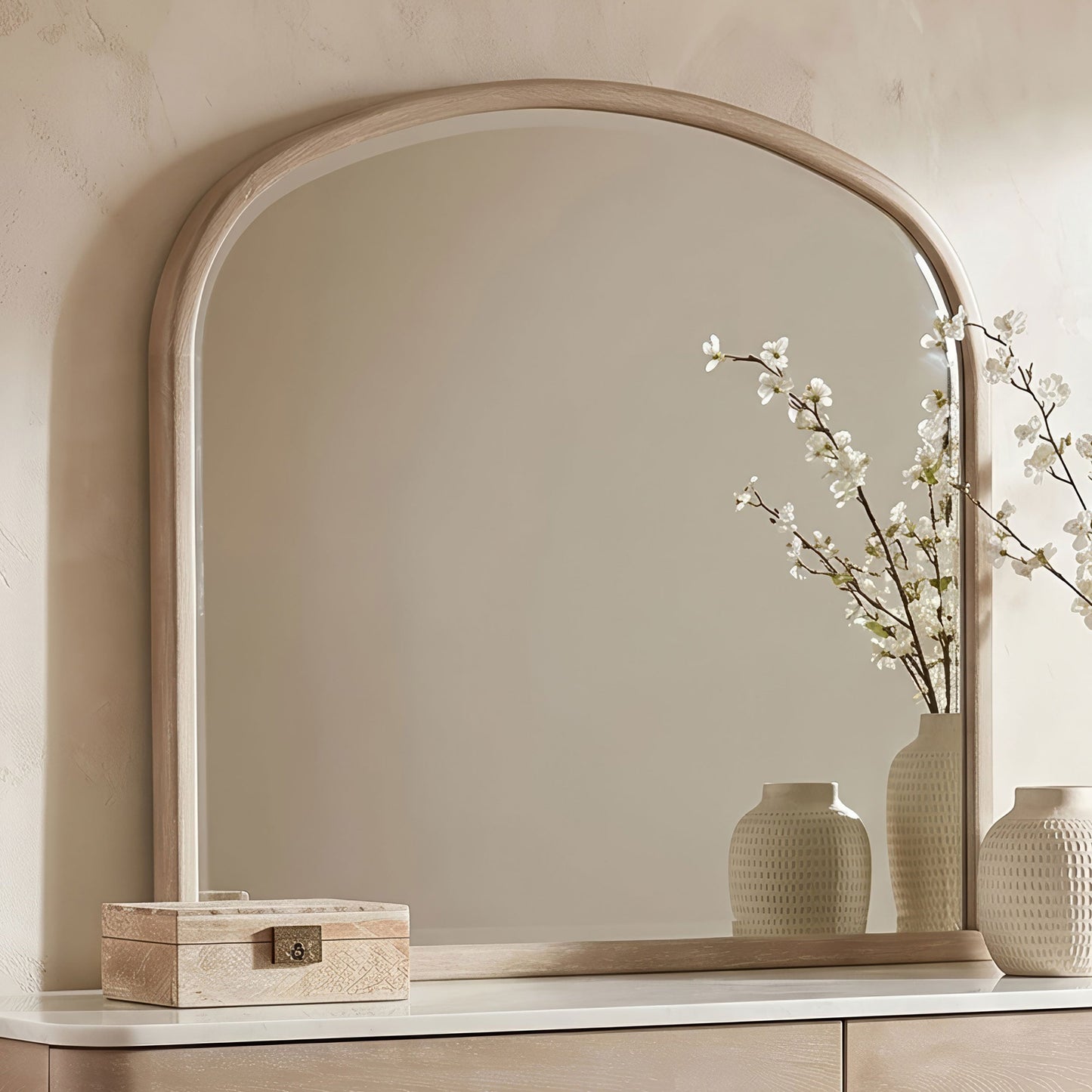 Lucaire Arched Dresser Mirror Sandstone 225184