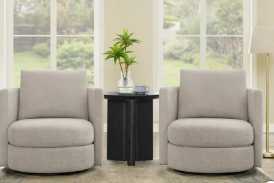 Thomasville Davos Swivel Chairs Floor Model