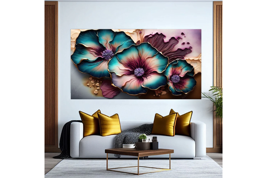 NC-87 VIOLET Bright Orchid Modern Wall Art TG
