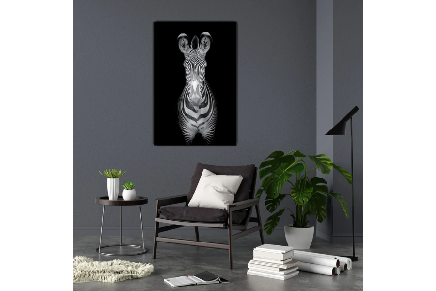 NC-38 GREVY Zebra Mono Modern Wall Art TG