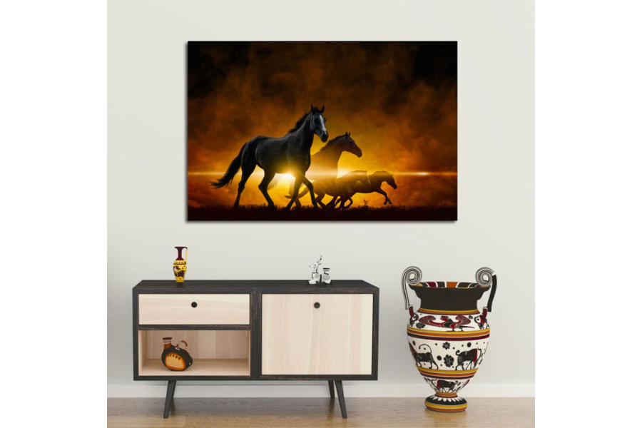 PA-2003 ROOK Four Horses Wall Art Print TG