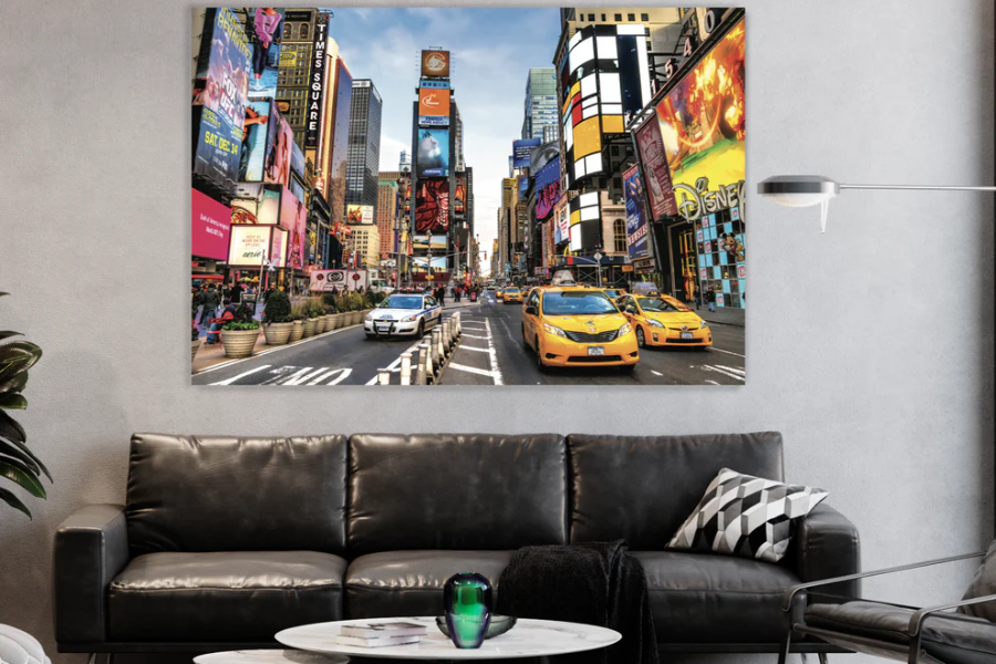 NC-54 AVENUE Busy Intersection in NY Modern Wall Art TG