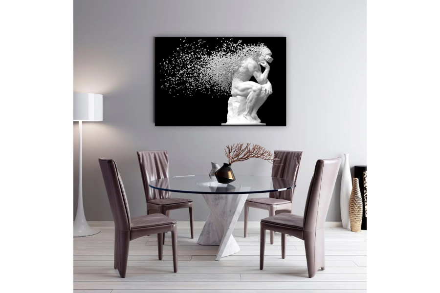 HOMME Thinking Man Modern Wall Art TG