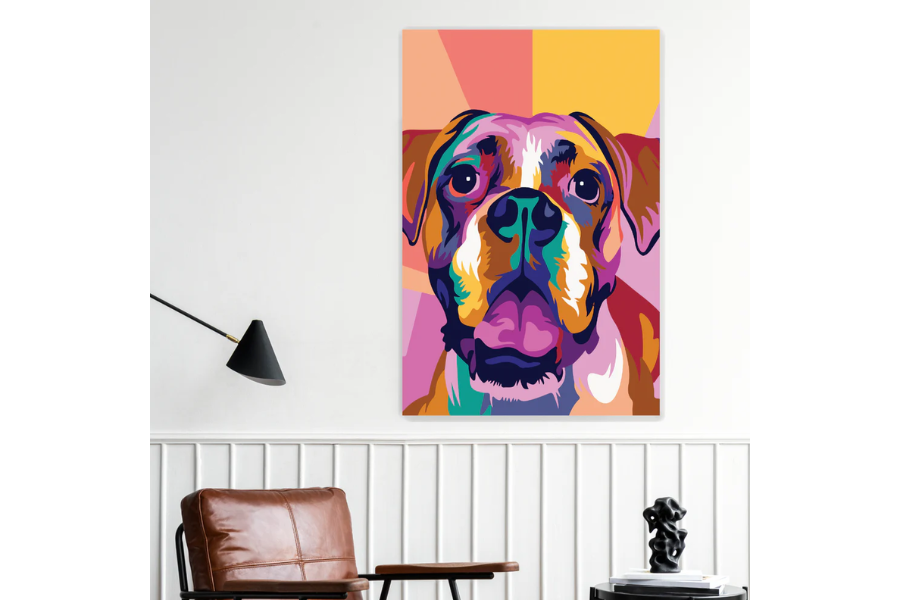 POP-11 BOXER Dog Pop Art Modern Wall Art TG