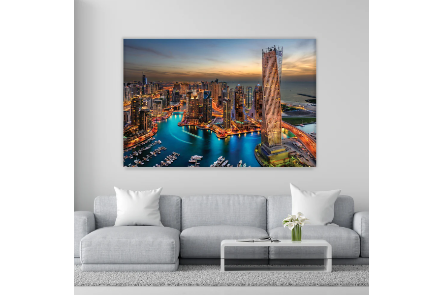 NC-56 MARINA City Light of Dubai Modern Wall Art TG