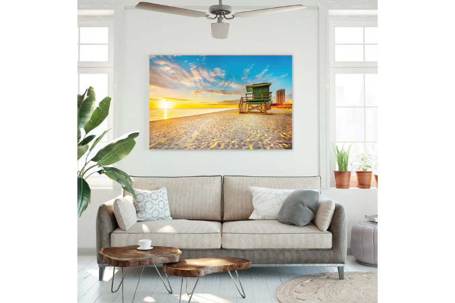 NC-103 SOUTH BEACH Miami Sunrise Modern Wall Art TG