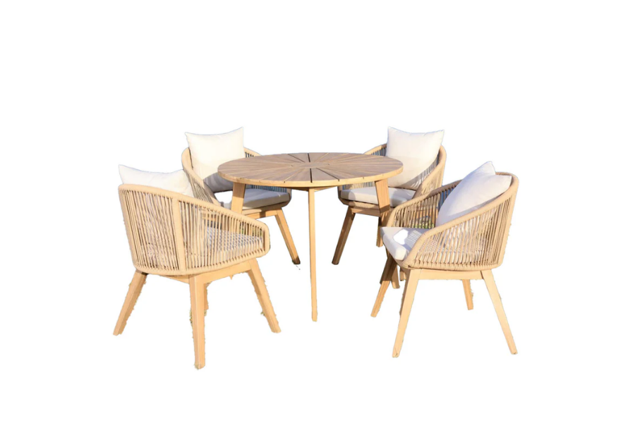 Panama Jack Cabo 5-Piece Dining Set PJO-4401-NAT-5DA