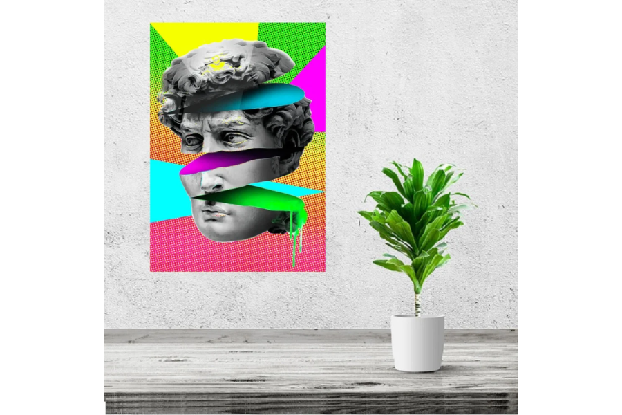 DAVID Sliced Michelangelo Modern Wall Art TG