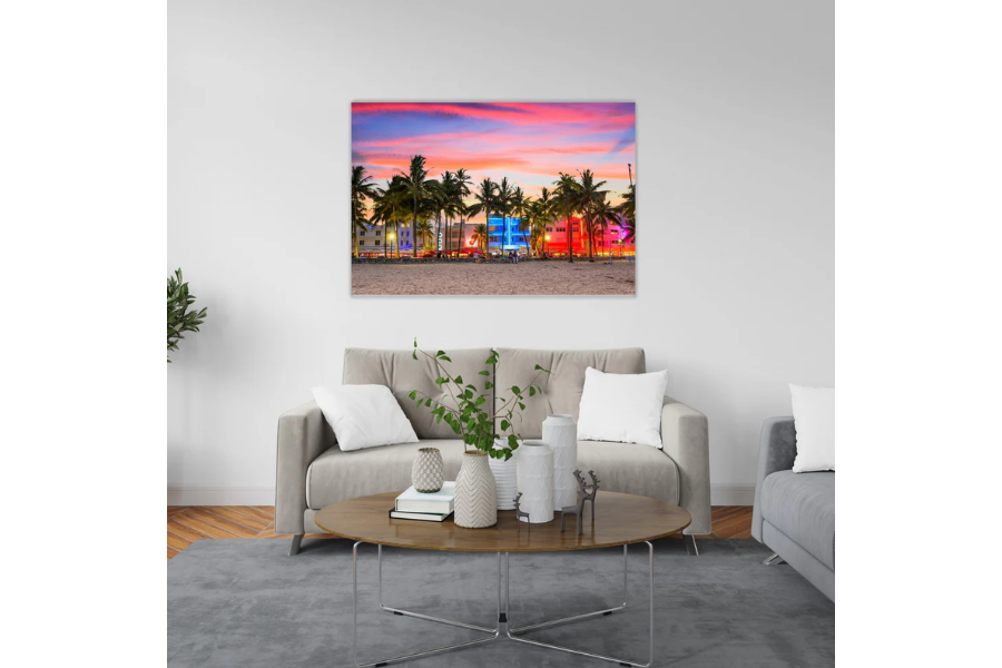 NC-21 DECO Miami Beach's Ocean Drive Modern Wall Art TG