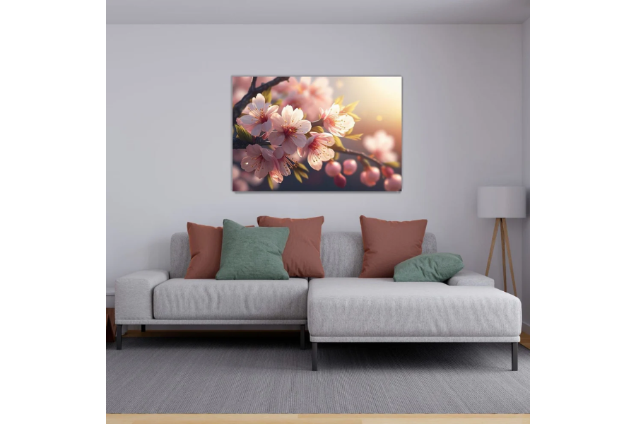 NC-09 SAKURA Cherry Blossoms in Spring Modern Wall Art TG