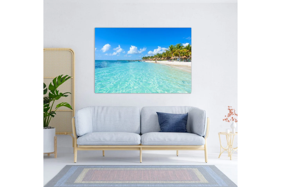 NC-03 SANDY Tropical Beach Modern Wall Art TG