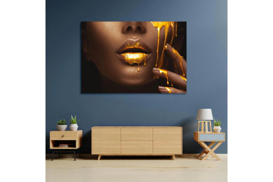 SU-82022 LUXE Golden Goddess Modern Wall Art TG