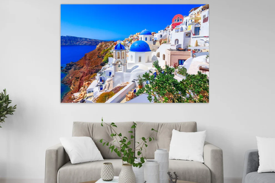 NC-15 CALDERA Santorini Sunset Charm Modern Wall Art TG